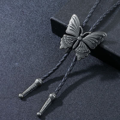 Charming Dance Butterfly Braided Bolo Tie