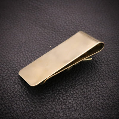 Bronze Evil Skull Soild Brass Money Clip