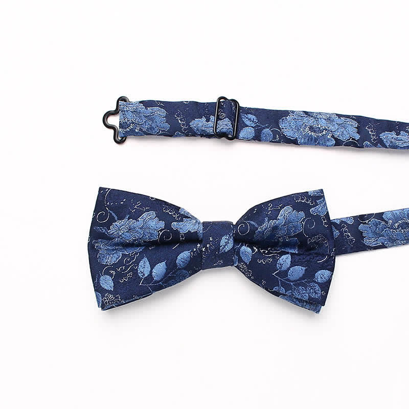 Men's Vintage Style Floral Striped Bow Tie