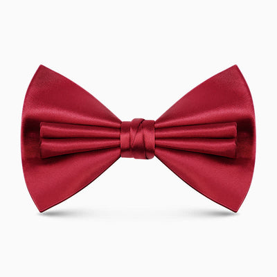 Men's Unique Double Layers Wrinkle Solid Color Bow Tie