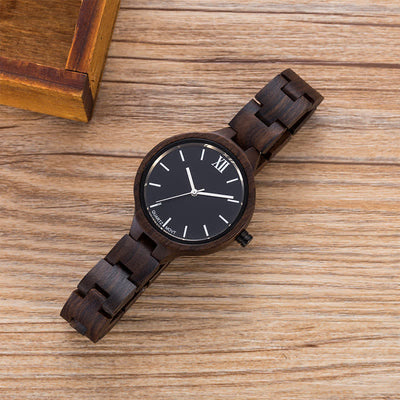 Women's Luxury Natural Wood Thin Strap Wooden Watch