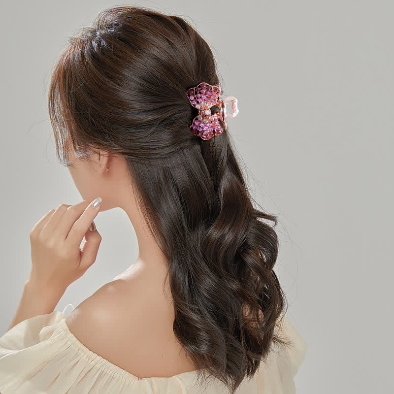Women's Bling Bow-Knot Hair Claw Hair Clip