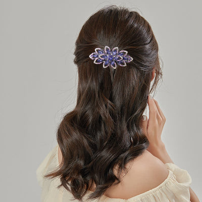 Women's Luxury Rhinestone Flower Hair Clip