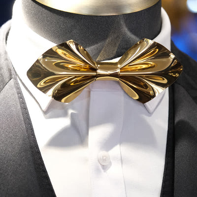 Men's Future Bright Gold & Silver Bow Tie