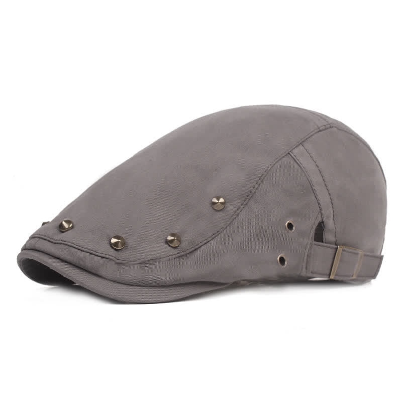 Stylish Punk Rivet Studded Newsboy Beret Hat