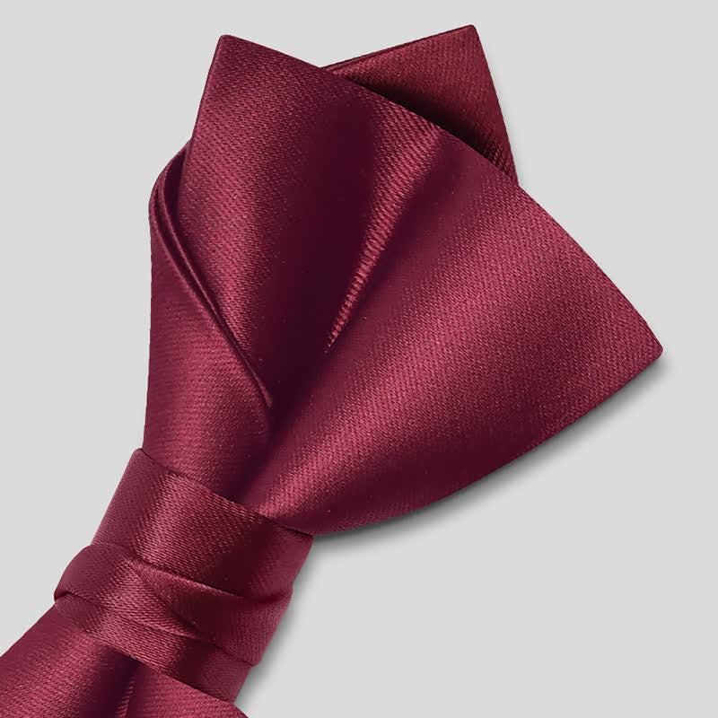 Men's Unique Irregular Double Layered Pointed Bow Tie