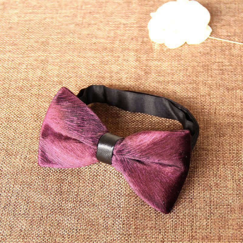 Men's Chic Luxury Velvet Banquet Suit Bow Tie