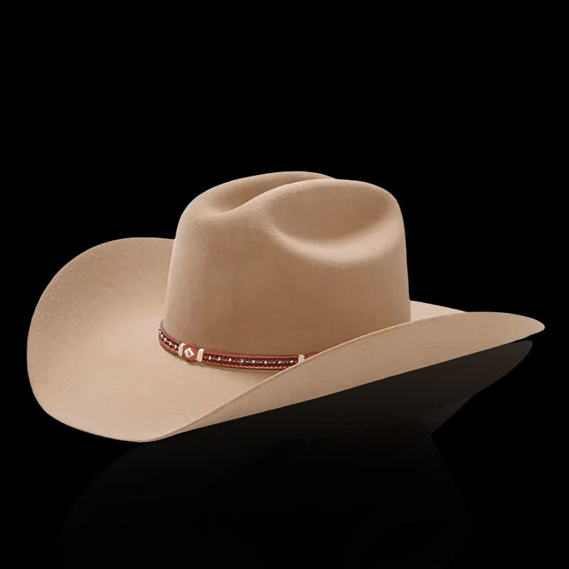 Stylish Rivet Studded Classic Camel Cowboy Hat