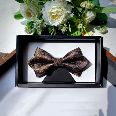 Men's Stylish Bling Brown Coffee Series Bow Tie