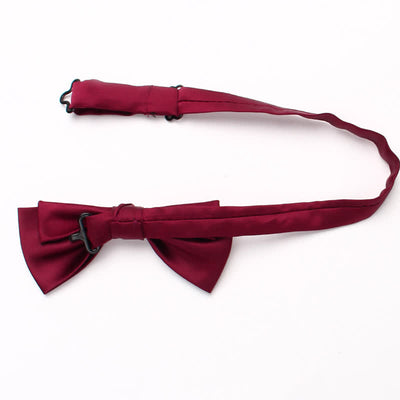 Men's Stylish Solid Color Unique Double Layered Bow Tie