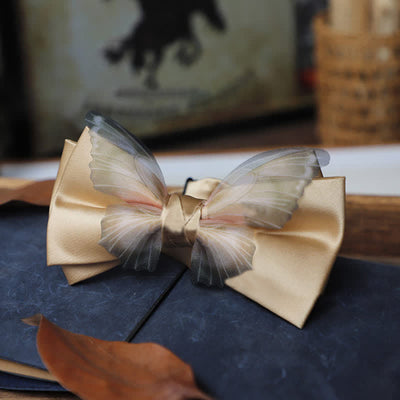 Men's Vintage Organza Butterfly Bow Tie