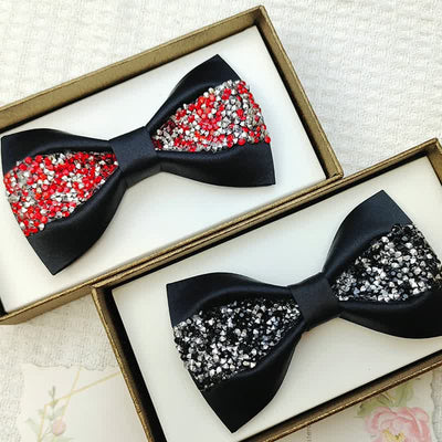 Men's Luxurious Rhinestone Gentleman Party Bow Tie