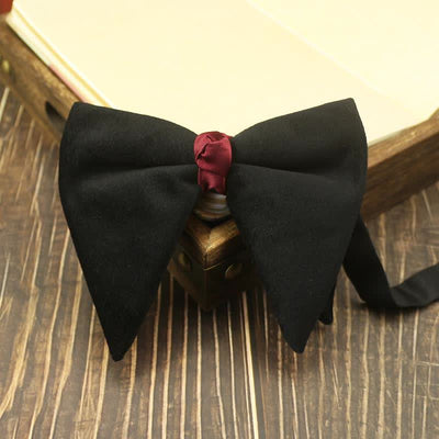 Men's Velvet Oversized Pointed Wedding Bow Tie