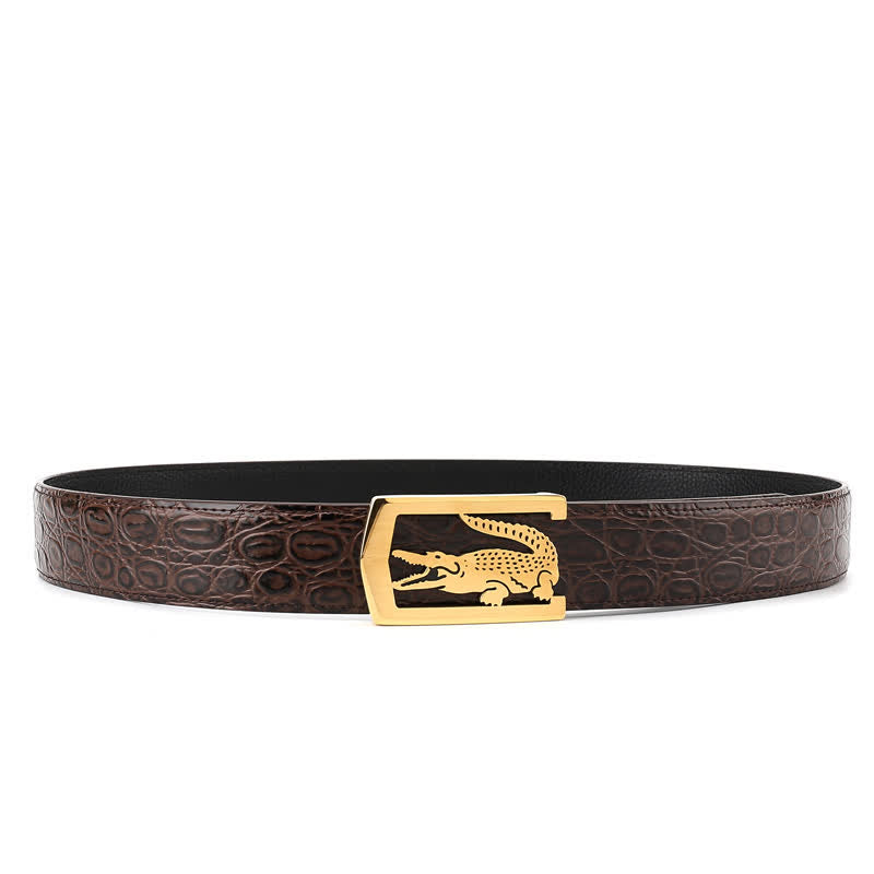 Men's Stylish Cartoon Crocodile Buckle Leather Belt