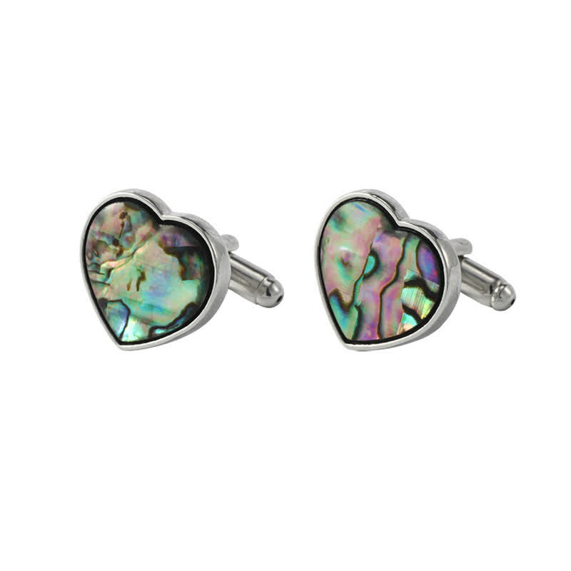 Men's Colorful Abalone Shell Stone Shirt Cufflinks