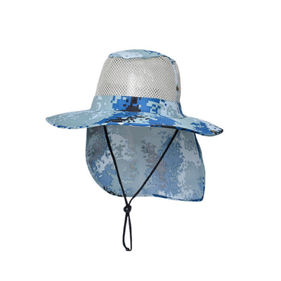 Men's Camouflage Sun Mesh Design Bucket Hat