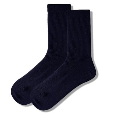 Men's Cozy Solid Color Ribbed Cotton Socks