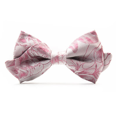 Men's Unique Mustache Shape Floral Bow Tie