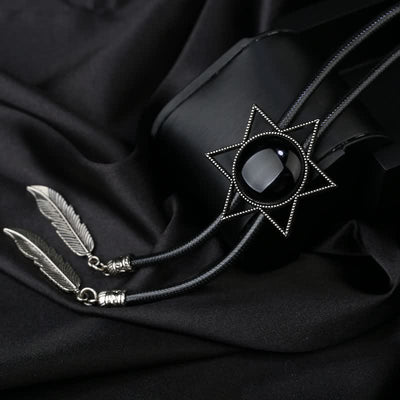 Hexagram Star Gemstone Shirt Collar Bolo Tie