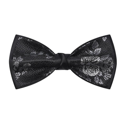 Men's Charming Blossom Checked Pattern Bow Tie