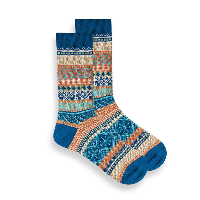 Retro National Style Ethnic Striped Socks