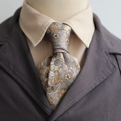 Men's Retro Timeless Floral Printed Bloom Necktie