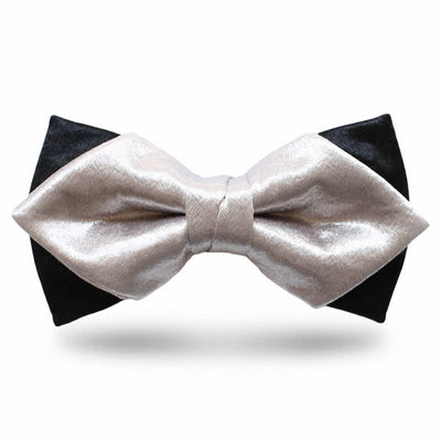 Men's Gainsboro Black Double Layered Bow Tie