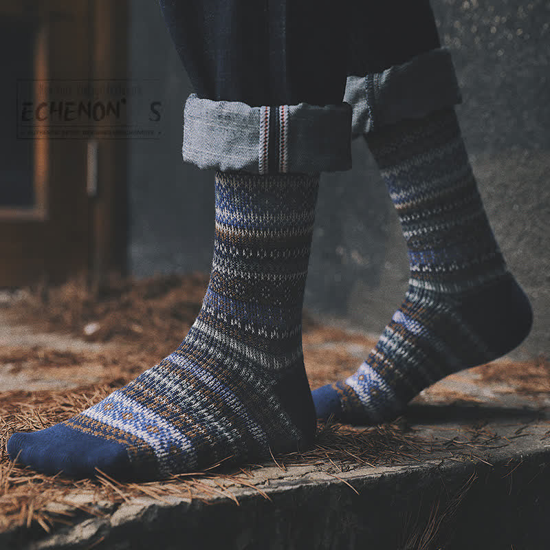 Retro National Style Ethnic Striped Socks