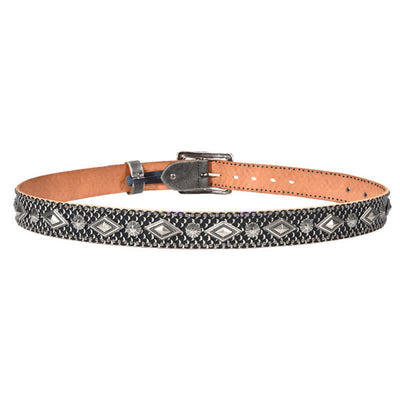 Personality Snake Skin Pattern Rivets Leather Belt