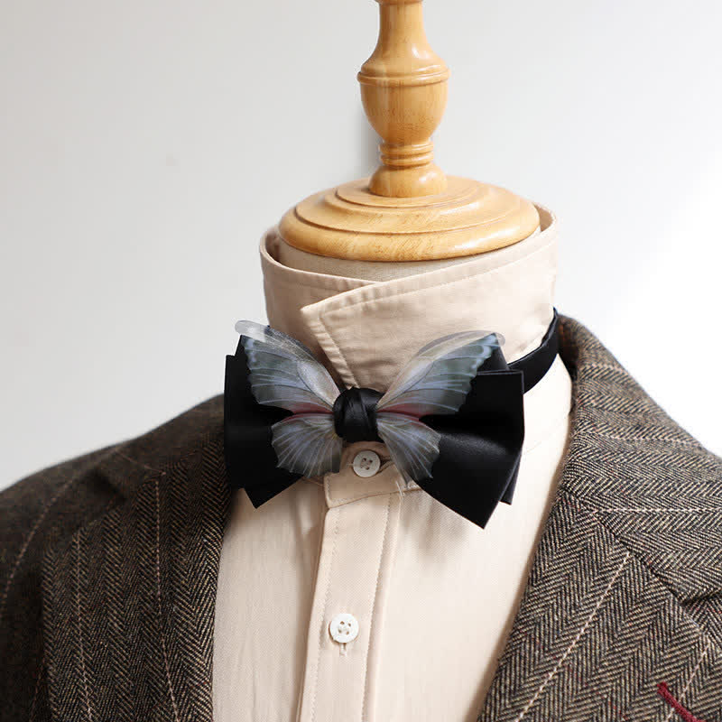 Men's Vintage Organza Butterfly Bow Tie