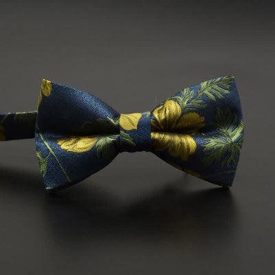 Men's Feather Floral Pattern Casual Daily Bow Tie
