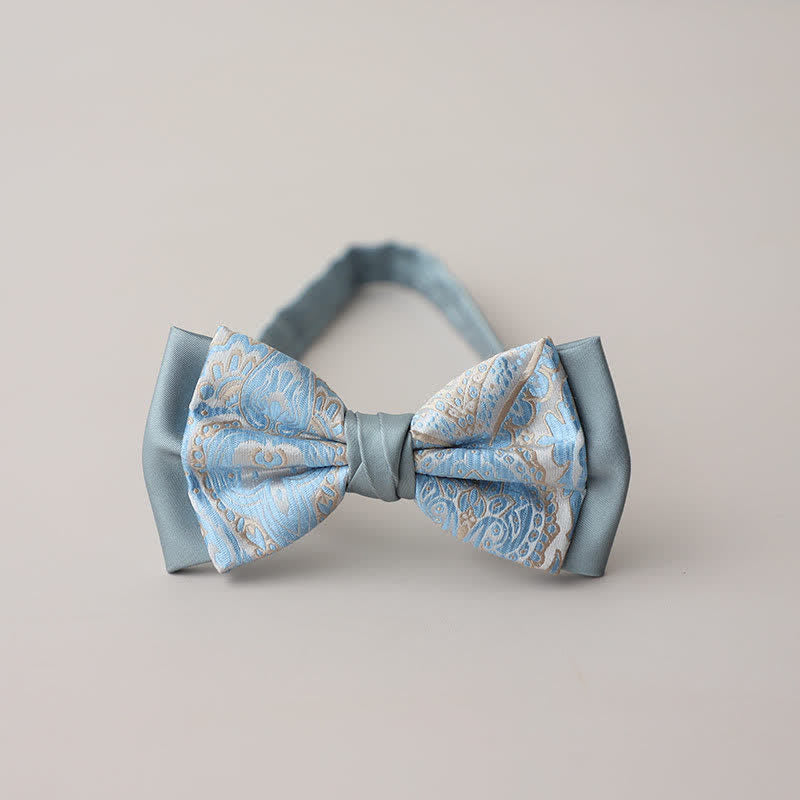 Men's Vintage Paisley Double Layered Bow Tie