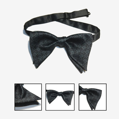 Men's Vintage Baroque Printed Oversized Pointed Bow Tie