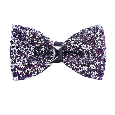 Men's Sparkle Star Glitter Crystal Bow Tie