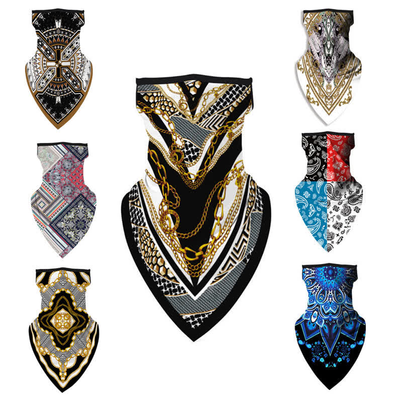 Bohemian Style Ear Loops Neck Face Gaiter Bandana