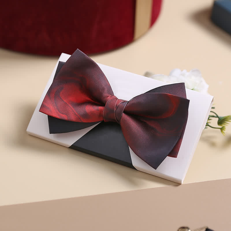 Men's Luxury Abstract Pattern Double Layered Bow Tie