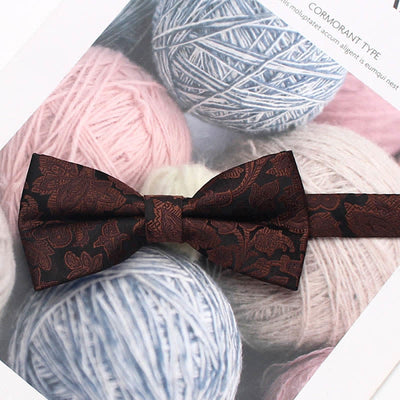 Men's Vintage Style Floral Striped Bow Tie