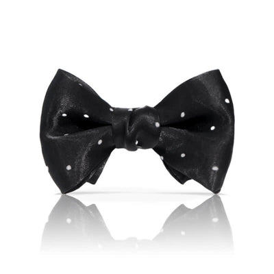 Men's Romantic Black & White Polka Dots Bow Tie