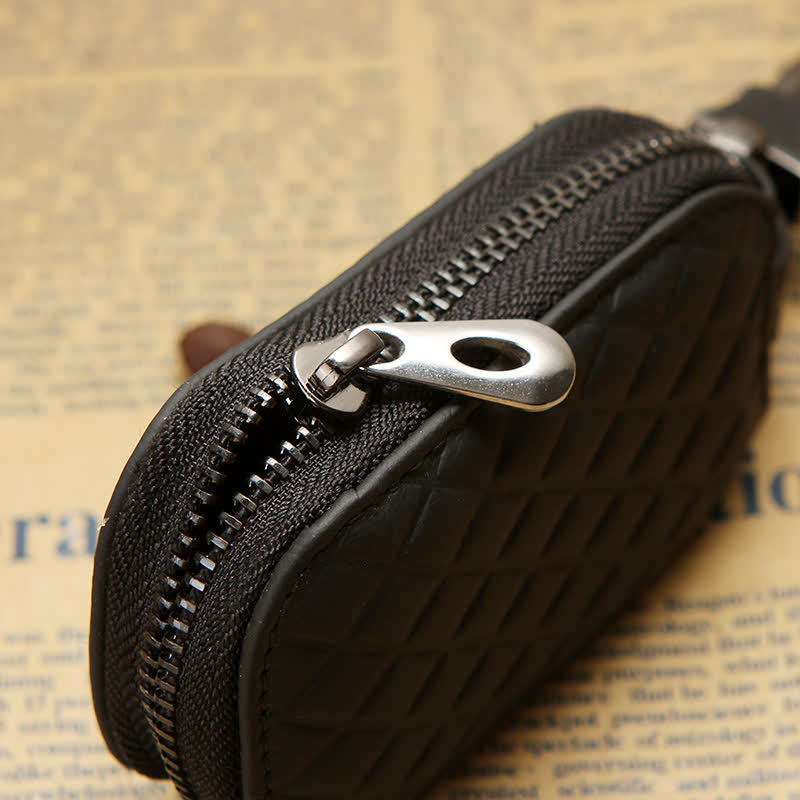Universal Zipper Hook Hanging Leather Key Case