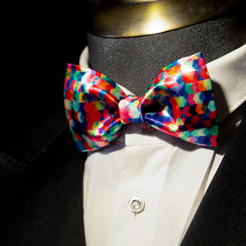 Men's Kaleidoscope Dazzle Colorful Printing Bow Tie