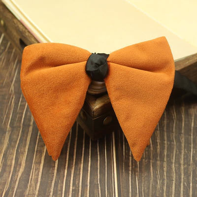 Men's Velvet Oversized Pointed Wedding Bow Tie