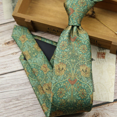 Men's Retro Timeless Floral Printed Bloom Necktie