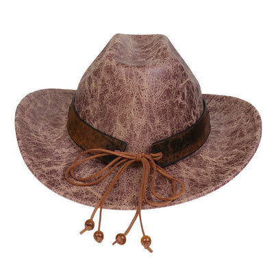 Longhorn Bull Vintage Imitation Leather Crack Cowboy Hat