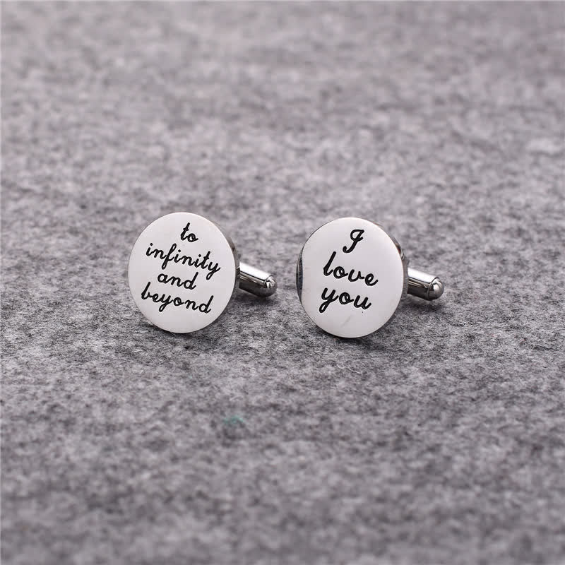 Men's I Love You To Infinity And Beyond Cufflinks