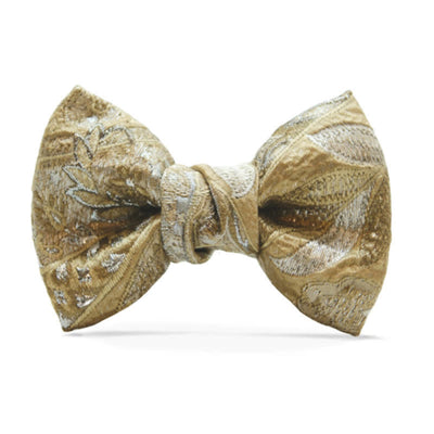 Men's Luxury Champagne Fishtail Oversized Bow Tie