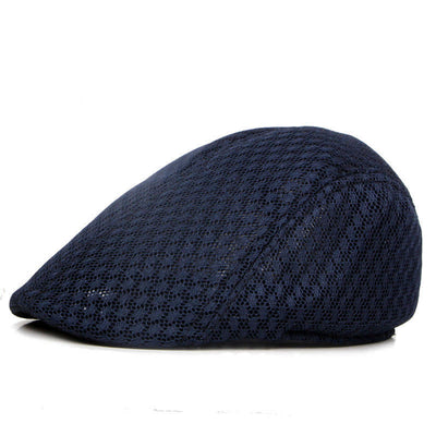 Mesh Summer Solid Color Flat Beret Hat