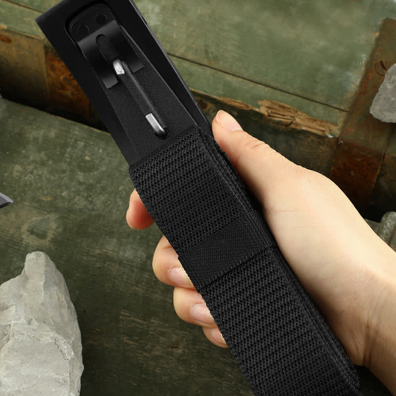 Men's Multifunctional Nylon Belt with Retractable Knife