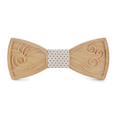 Men's Novelty Music Engraving Wooden Bow Tie