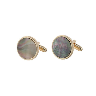 Men's Colorful Abalone Shell Stone Shirt Cufflinks