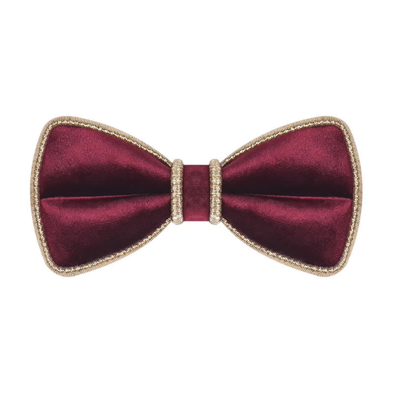 Men's Velvet Decorative Bling Edge Bow Tie